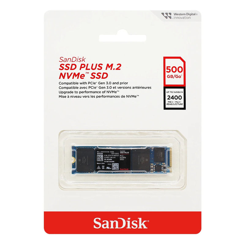 SSD Sandisk Plus 500GB - 2400MB/s - M.2 NVME
