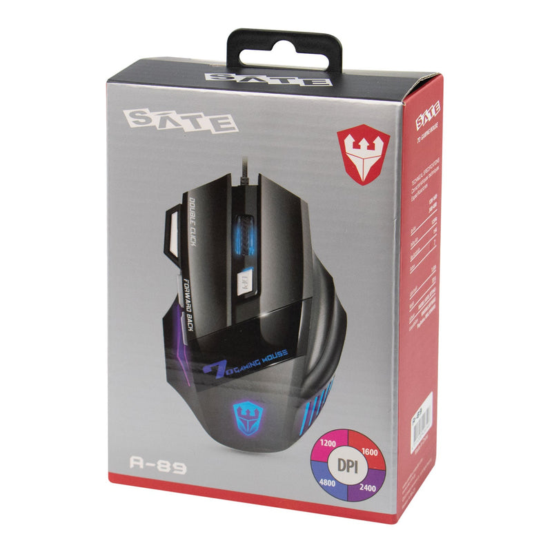 Mouse Gamer Satellite A89 - Com Fio - 4800DPI - 7 Botões